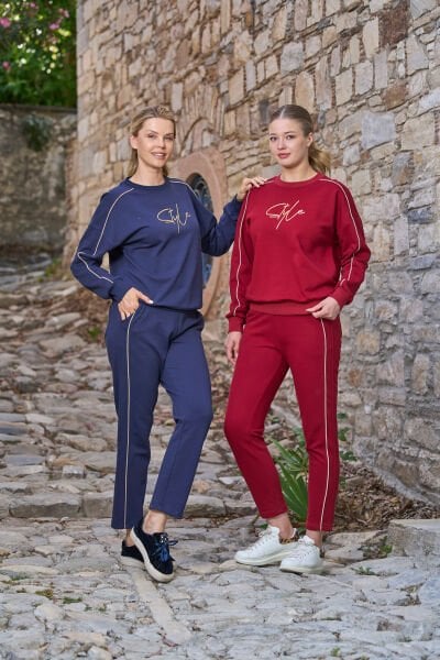 Baskı Detay Kadın Spor 2'li Takım CossybyAqua 26011