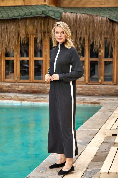 Bilek Boy Uzun Kollu Elbise CossybyAqua 24378