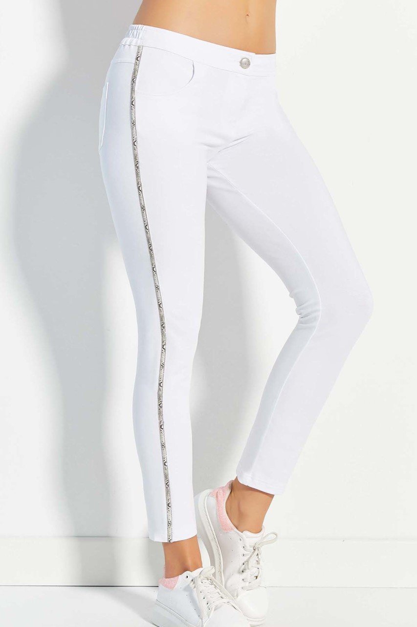 Ara Bel Yanı Şerit Baskılı Tek Spor Alt Ta024-Aqua