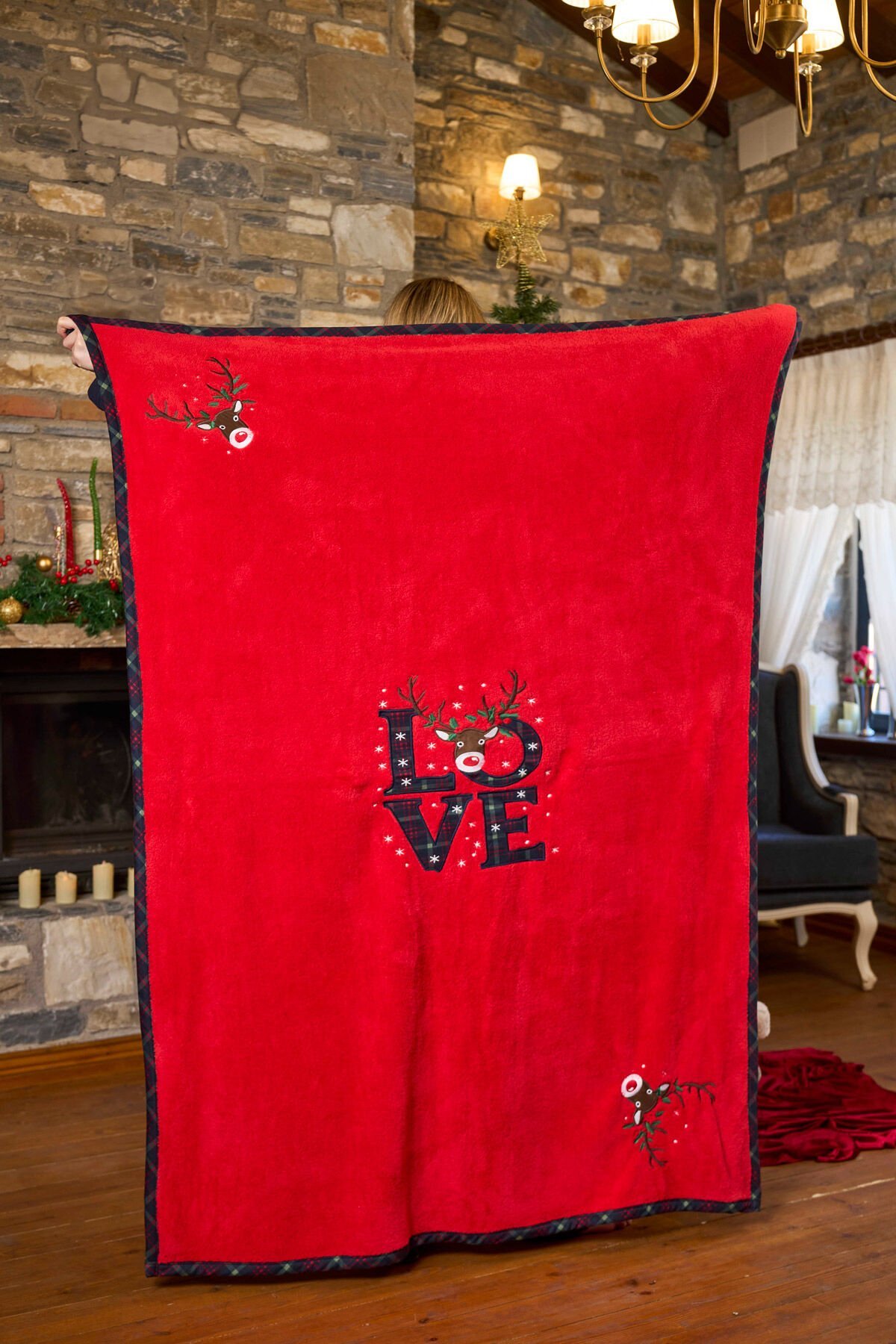 Welsoft Ekose Desenli Tv Battaniyesi CossybyAqua AQ1004