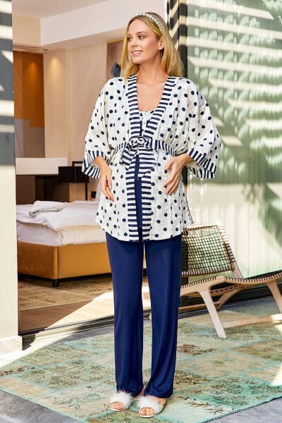 Sabahlıklı Lohusa Pijama Takımı CossybyAqua 23631