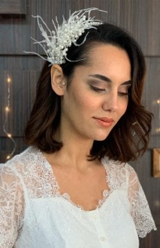 AQUA BONCUKLU TÜYLÜ LOHUSA TACI