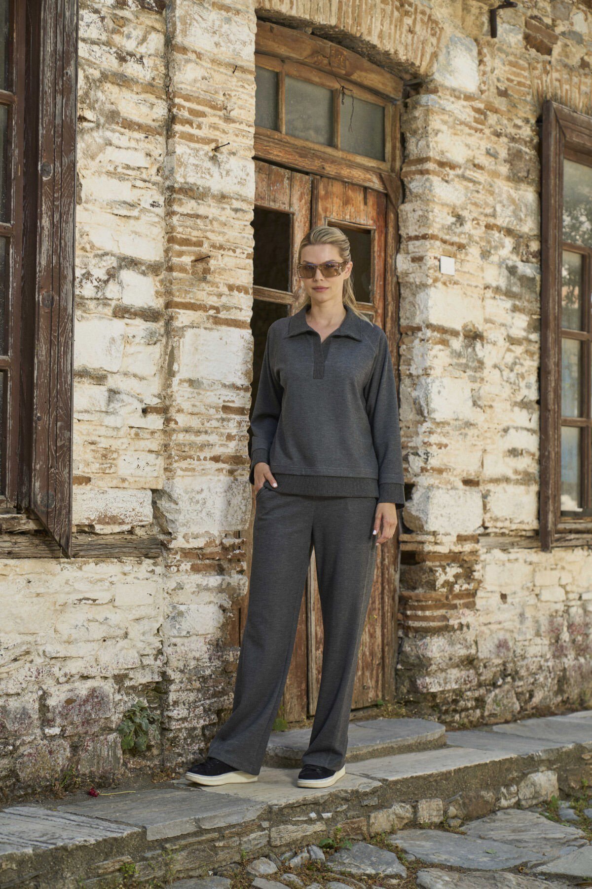 Yaka Detay Spor 2'li Takım CossybyAqua 26043