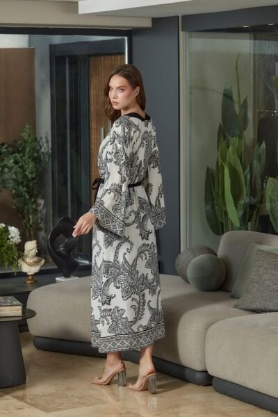 Uzun Desenli Kimono Sabahlık CossybyAqua 26557