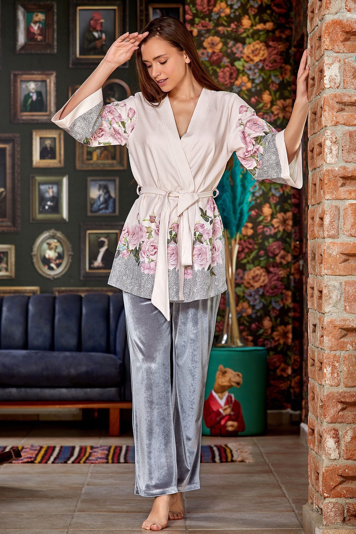 Sabahlıklı 3'lü Pijama Takım Cossy by Aqua 23113