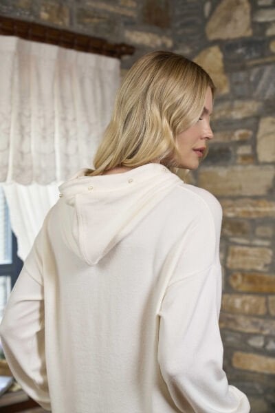 Kapüşonlu Taş Baskılı Pijama Takımı CossybyAqua 26252