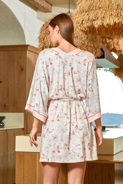 Desenli Kuşak Detay Sabahlık CossybyAqua 25676
