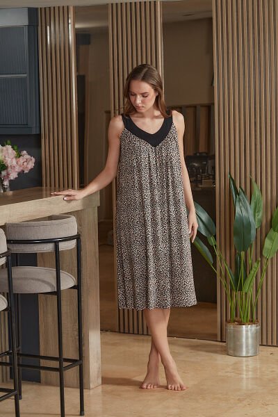 Kolsuz Rahat Kalıp Büyük Beden Ev Elbisesi CossybyAqua 26686