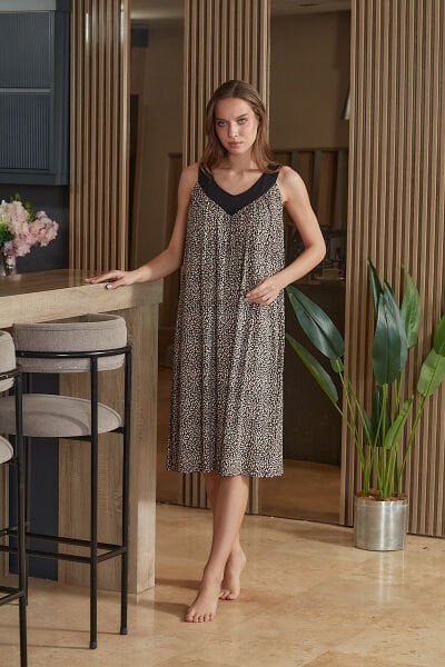 Kolsuz Rahat Kalıp Büyük Beden Ev Elbisesi CossybyAqua 26686