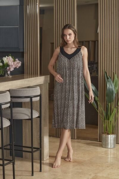 Kolsuz Rahat Kalıp Büyük Beden Ev Elbisesi CossybyAqua 26686