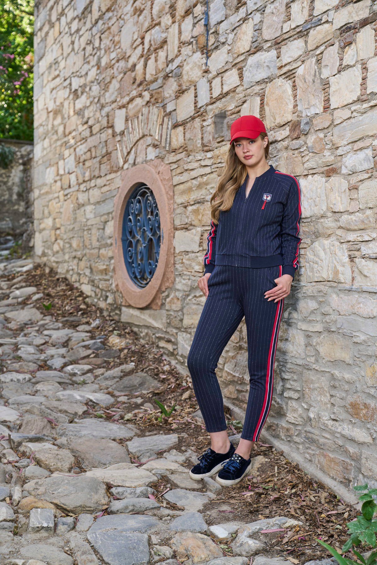 Çizgi Desen Spor Eşofman Takımı CossybyAqua 26013