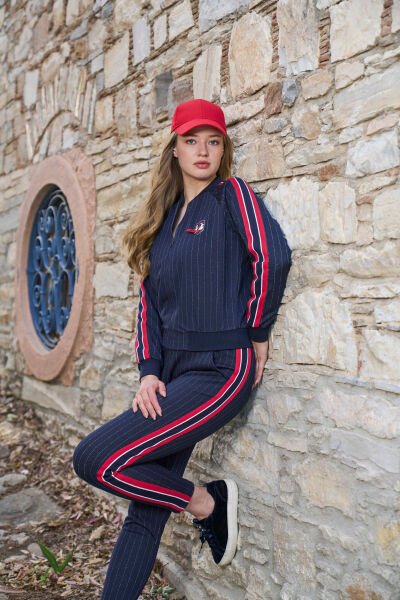 Çizgi Desen Spor Eşofman Takımı CossybyAqua 26013