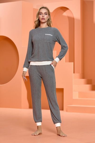 Uzun Kol Pijama Takım CossybyAqua 25069