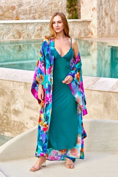 Desenli Uzun Sabahlık CossybyAqua 25686