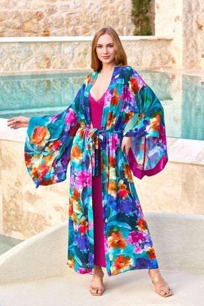 Desenli Uzun Sabahlık CossybyAqua 25686