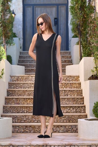 Kalın Askılı Taş askı Detay Elbise Cossy by Aqua 25809