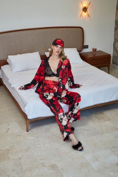 Desenli 3'Lü Pijama Takımı CossybyAqua 27249
