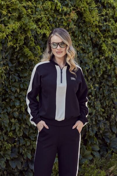 Önden Yarım Fermuarlı Spor Eşofman Takımı CossybyAqua 27317