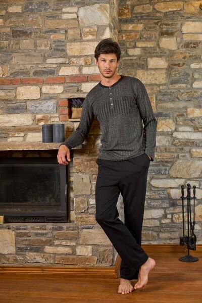 Çizgi Desen Erkek Pijama Takımı CossybyAqua 26174