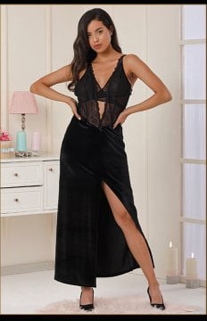 AQUA 19083 KADİFE GECELİK