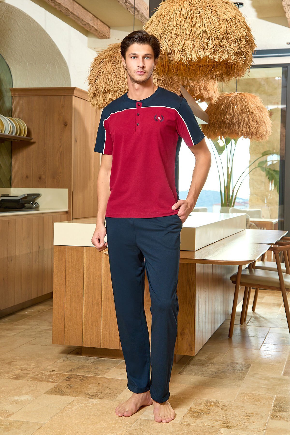 Kısa Kol Pijama Takımı Cossy by Aqua 25924