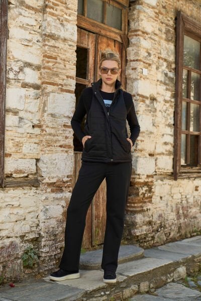 Baskı Detay 3'lü Yelekli Spor Eşofman Takımı CossybyAqua 26009