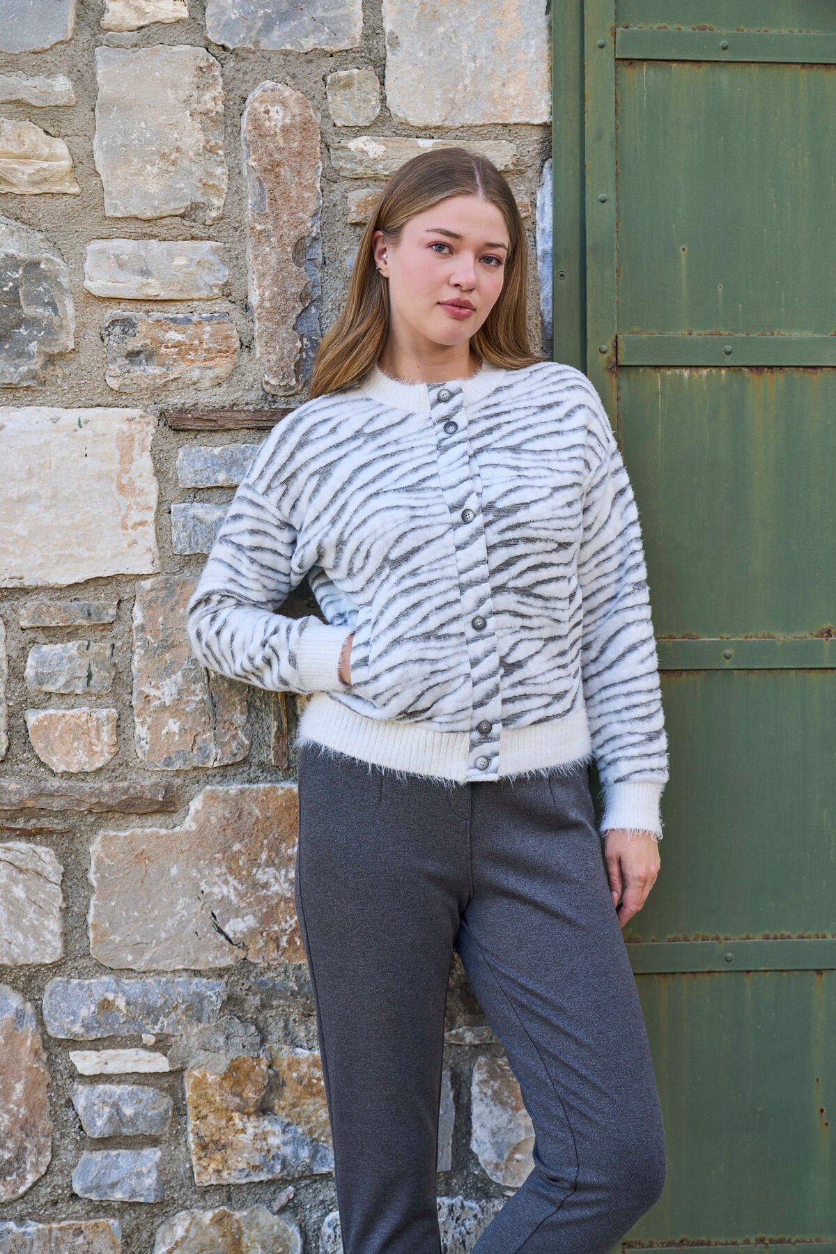 Önden Düğmeli Eşofman Takım CossybyAqua 26016