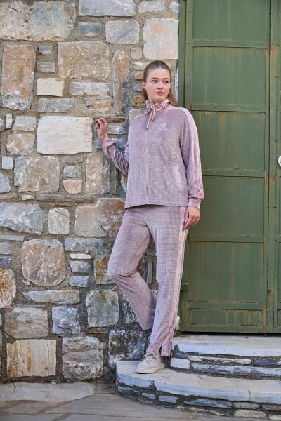 Kadife Büyük Beden Eşofman Takımı CossybyAqua 26060