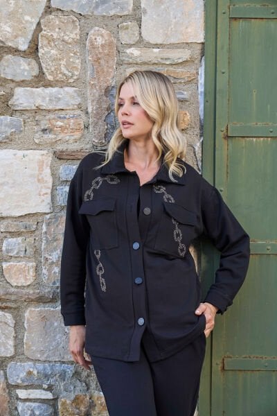 Gömlek Ceketli Büyük Beden Spor 3'lü Takım CossybyAqua 26131