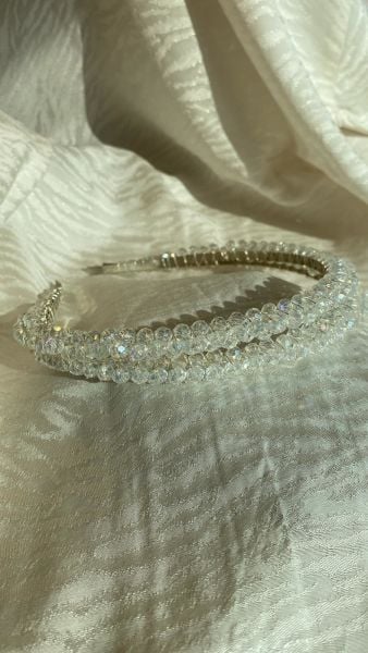 KRİSTAL TAŞLI ÇİFT  TAÇ GÖRÜNÜMLÜ TAÇ INT032