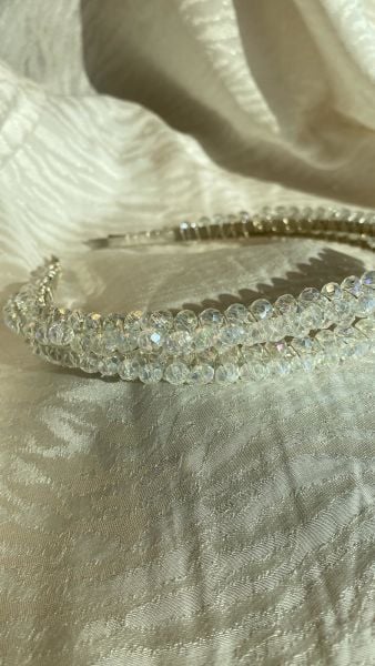 KRİSTAL TAŞLI ÇİFT  TAÇ GÖRÜNÜMLÜ TAÇ INT032