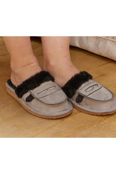 Kürklü Ev Terliği Cossybyaqua CBA028 2(37-38) - GRİ