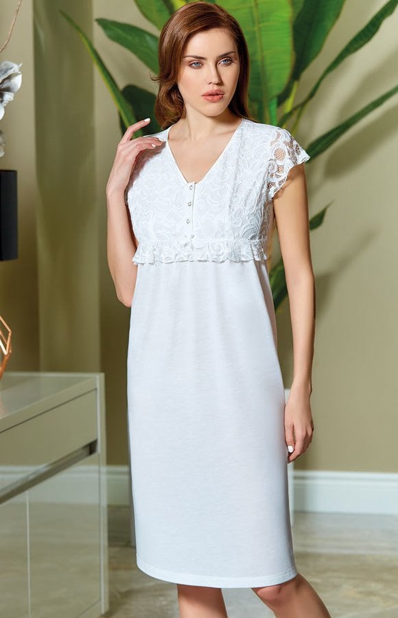 Kısa Kollu Hamile Gecelik