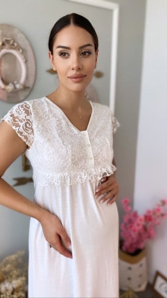 Kısa Kollu Hamile Gecelik