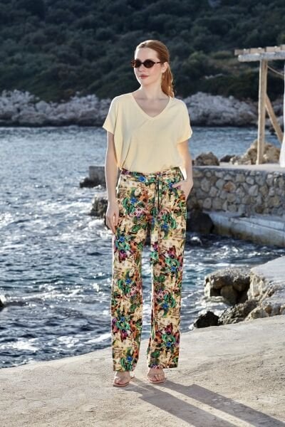 Kısa Kol Desenli Pijama Takımı CossybyAqua 26880