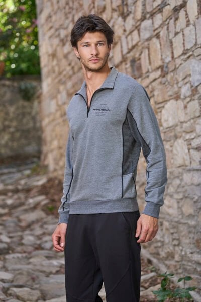 Dik Yaka Fermuar Detay Erkek Spor 2'li Takım CossybyAqua 26192