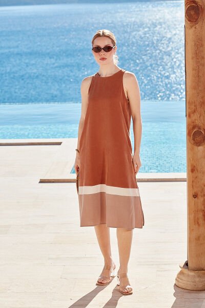 Kolsuz Midi Elbise CossybyAqua 26780 42 - TARÇIN