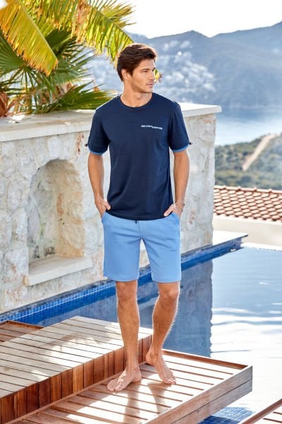 Baskı Detay Erkek Şort Takım Cossy By Aqua 24933 M