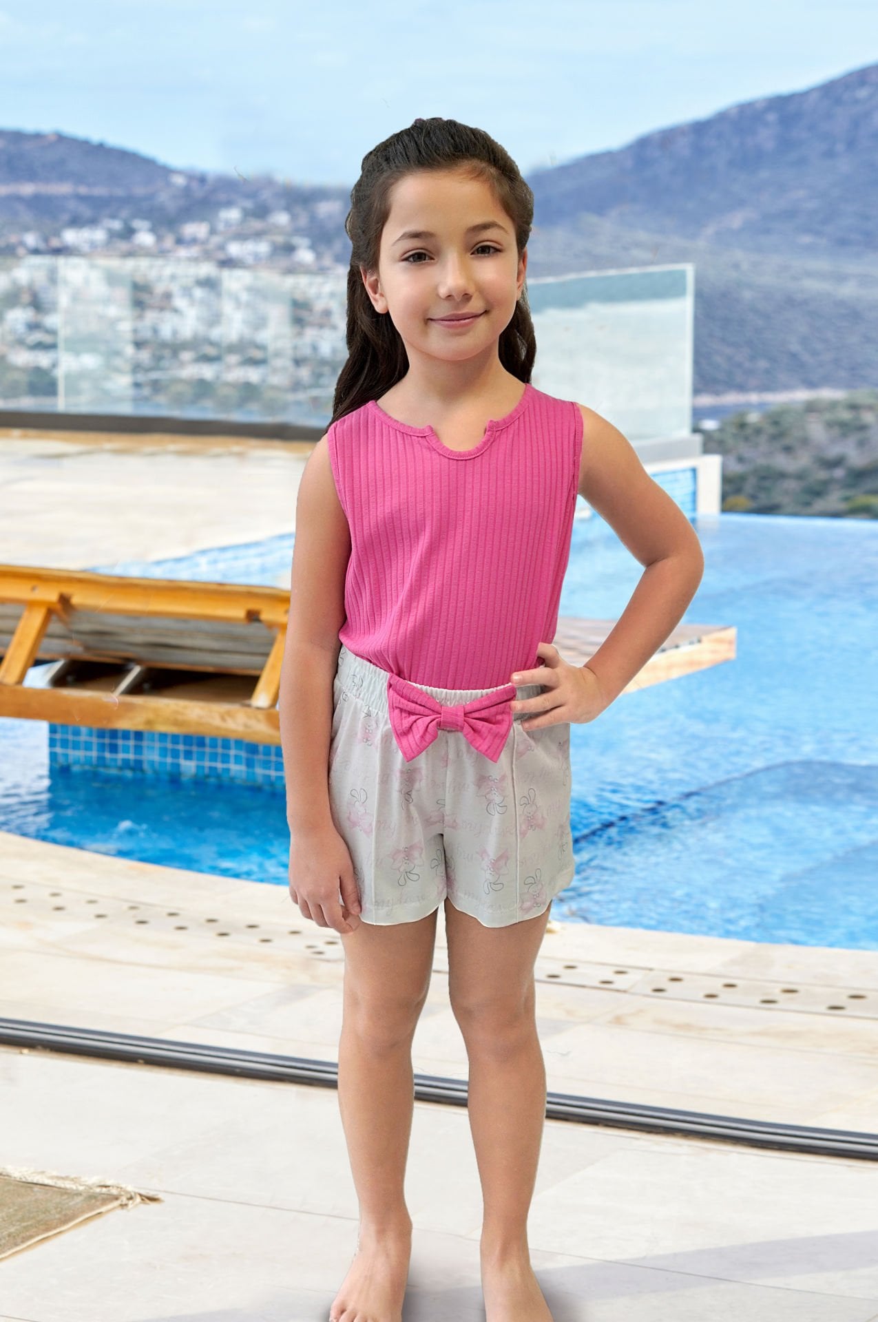 Baskı Detay Çocuk Şort Takım Cossy by Aqua 24982