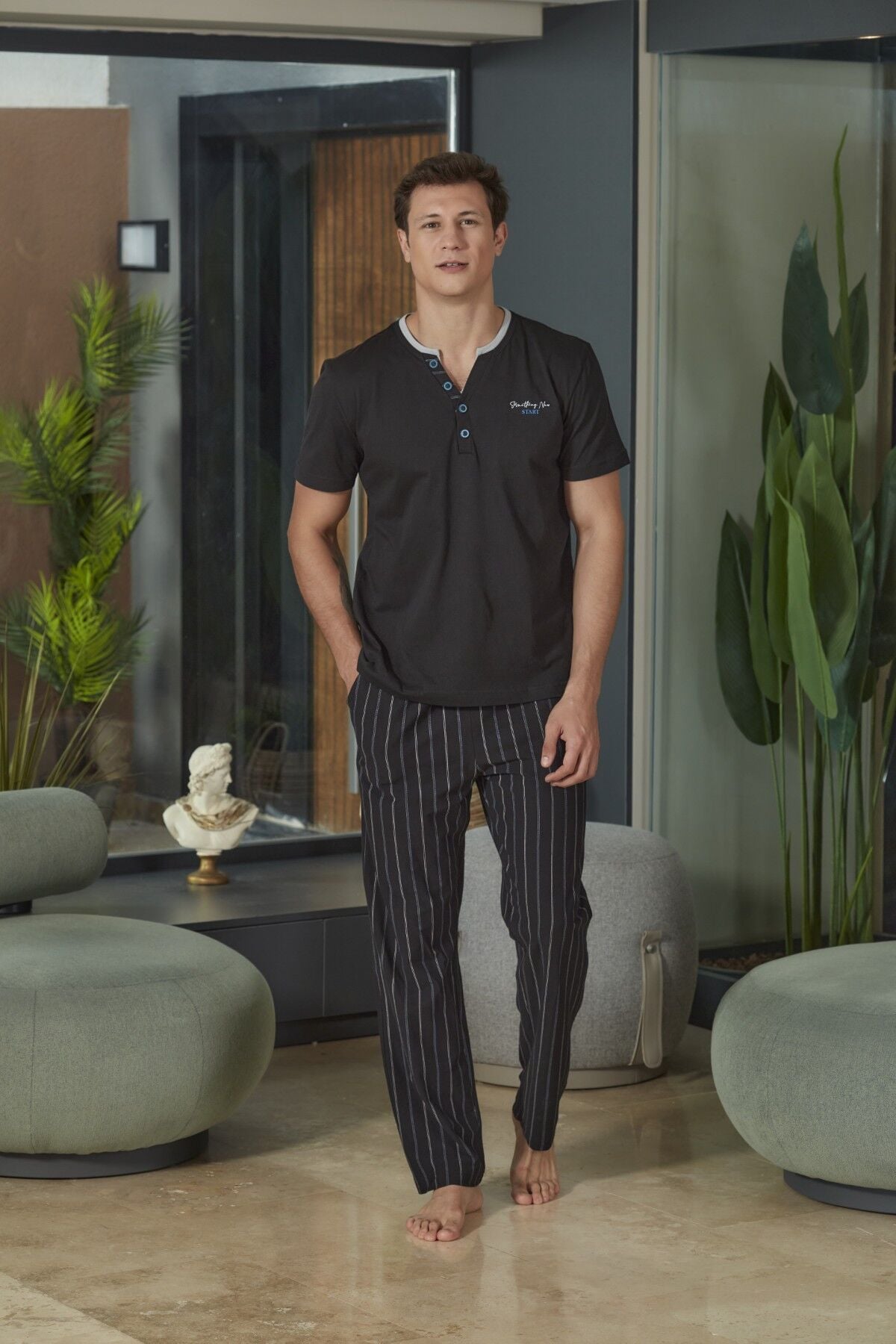 Kısa Kol Erkek Pijama Takım CossybyAqua 26947