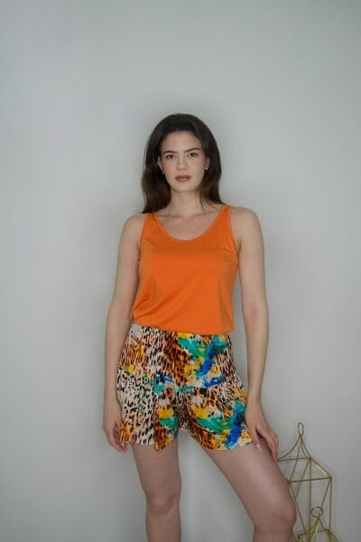 Askılı Pijama Şort Takım PinkbyAqua 6105