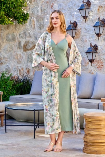 Desenli Uzun Sabahlık CossybyAqua 25578