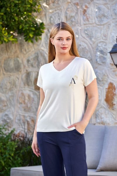 Çizgi Desen Ceketli Spor 3'lü Takım CossybyAqua 25816
