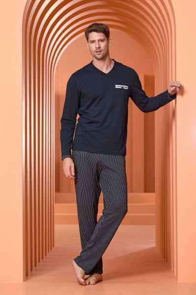 Uzun Kollu Erkek Pijama Takımı CossybyAqua 25430