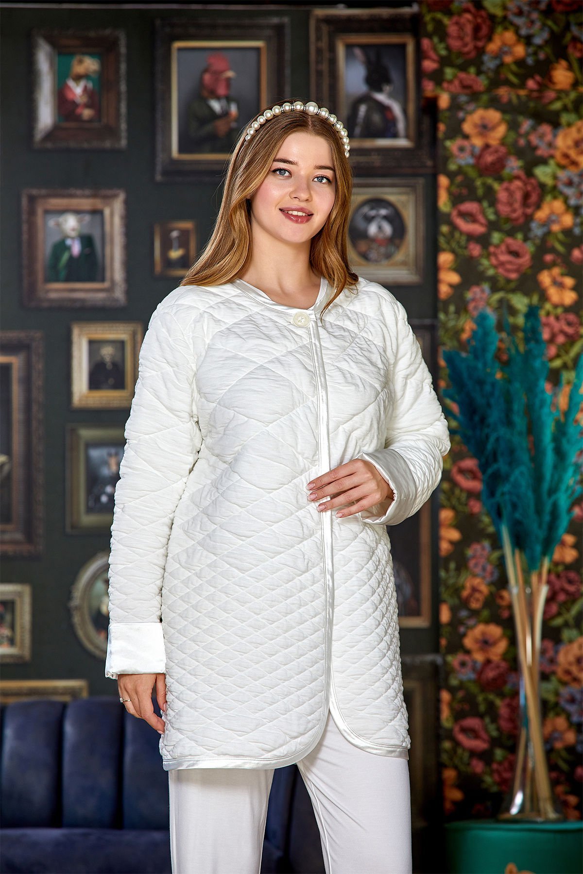 Kapitone Uzun Kol Ceket Cossy By Aqua