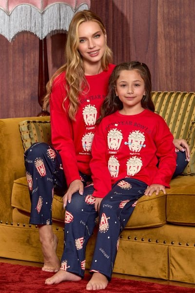 Baskı Detay Çocuk Pijama Takımı CossybyAqua 25483