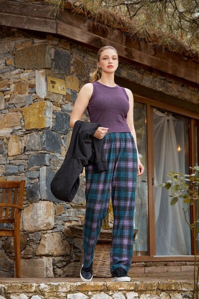 Ekose Desen 3'ü Eşofman Takım Cossy by Aqua 24059