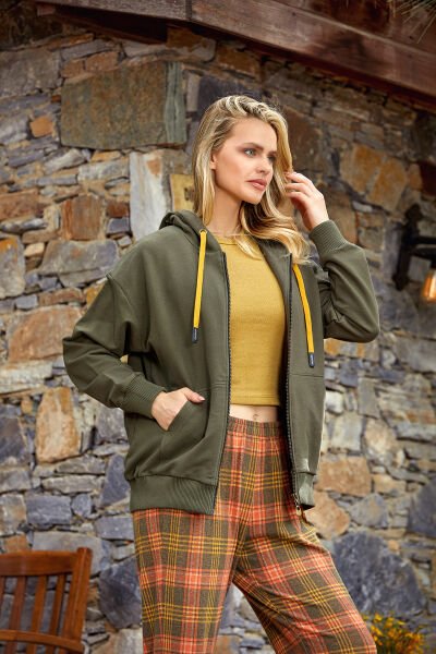 Ekose Desen 3'ü Eşofman Takım Cossy by Aqua 24059 HAKİ - 40