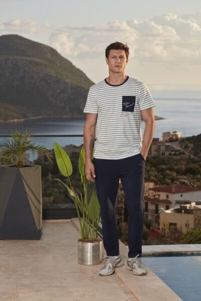 Çizgi Desen Erkek Spor 2'li Takım CossybyAqua 26906