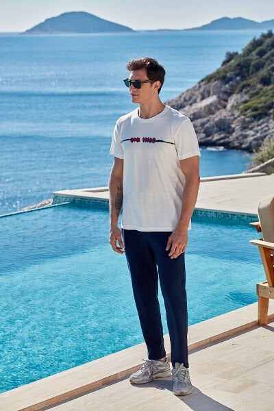 Kısa Kol Baskı Detay Erkek Spor 2'li Takım CossybyAqua 26907